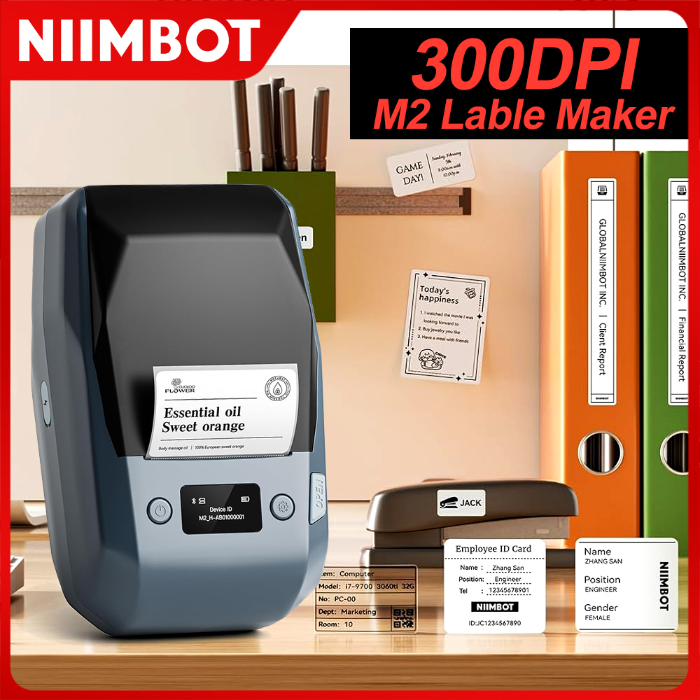 Commercial Label Printing Machine - 300DPI NIIMBOT M2 ポータブル熱転写ラベルプリンター Bluetooth 多機能ステッカーメーカーマシン