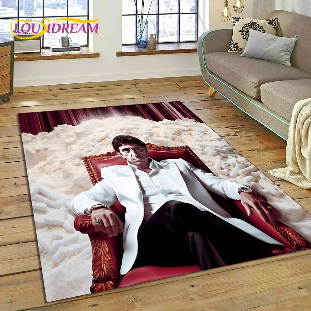 Commercial Printing Machine For Sale - ScarFace-牡丹3Dプリントフィルムカーペット,リビングルーム,ベッドルーム,室内装飾,フロアマット,滑り止め装飾,ソファ,子供用玄関マット