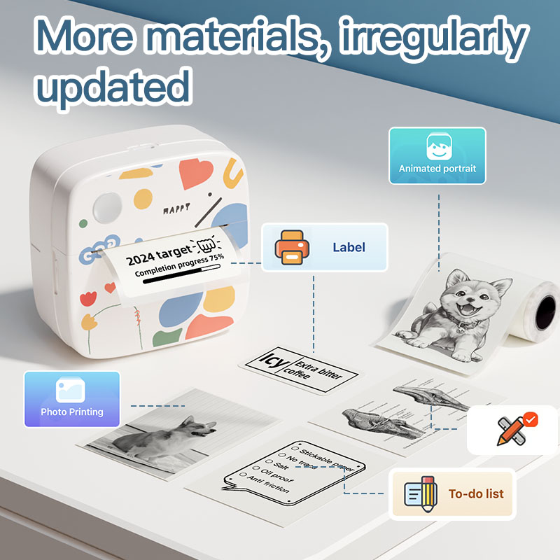 Commercial Photo Printer - DOLEWA D2 Doodle ポータブルプリンター 感熱紙プリンター ラベルステッカー用紙印刷