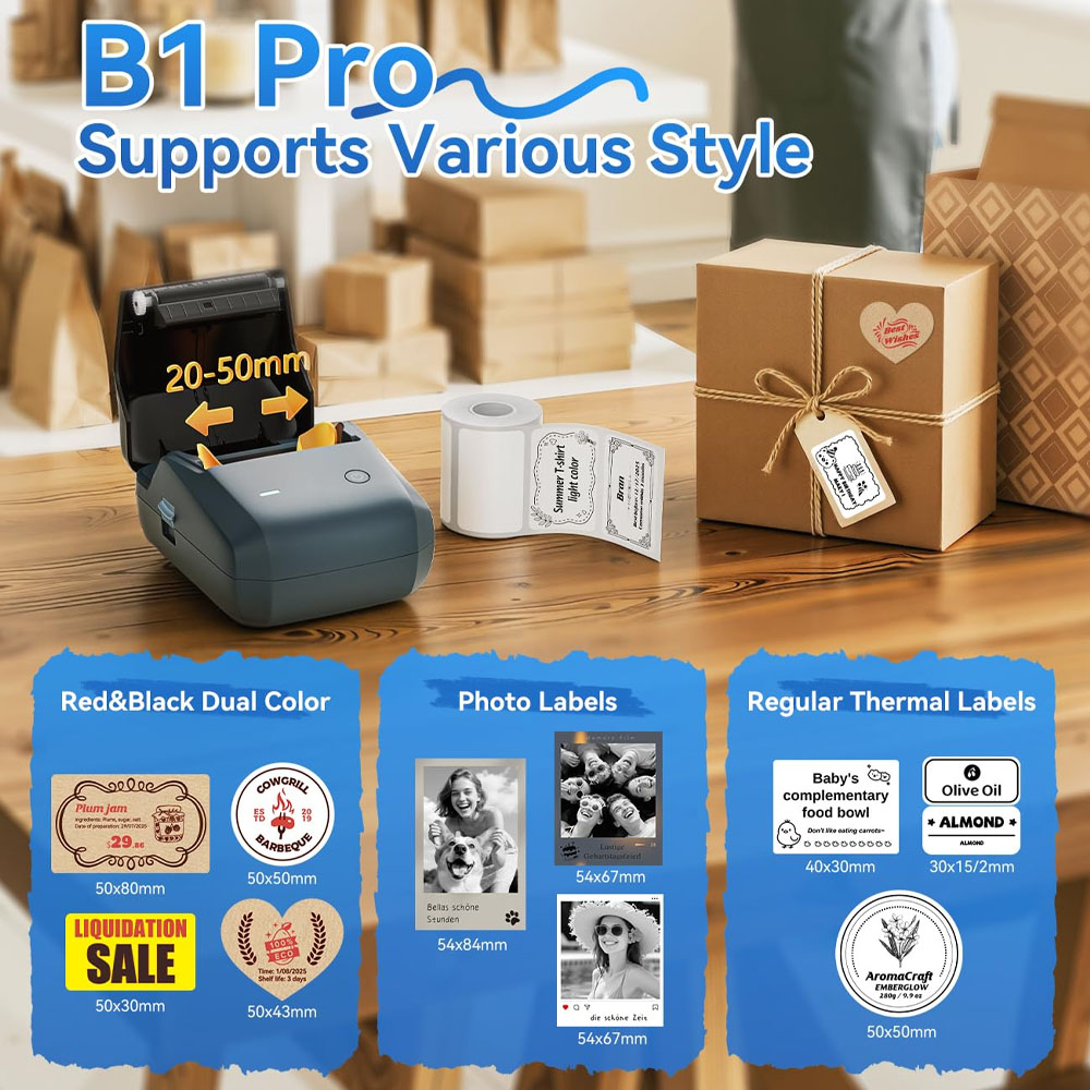 Niimbot B1/B1PRO ラベルプリンター 200/ - Commercial Printing Network のレビューと価格