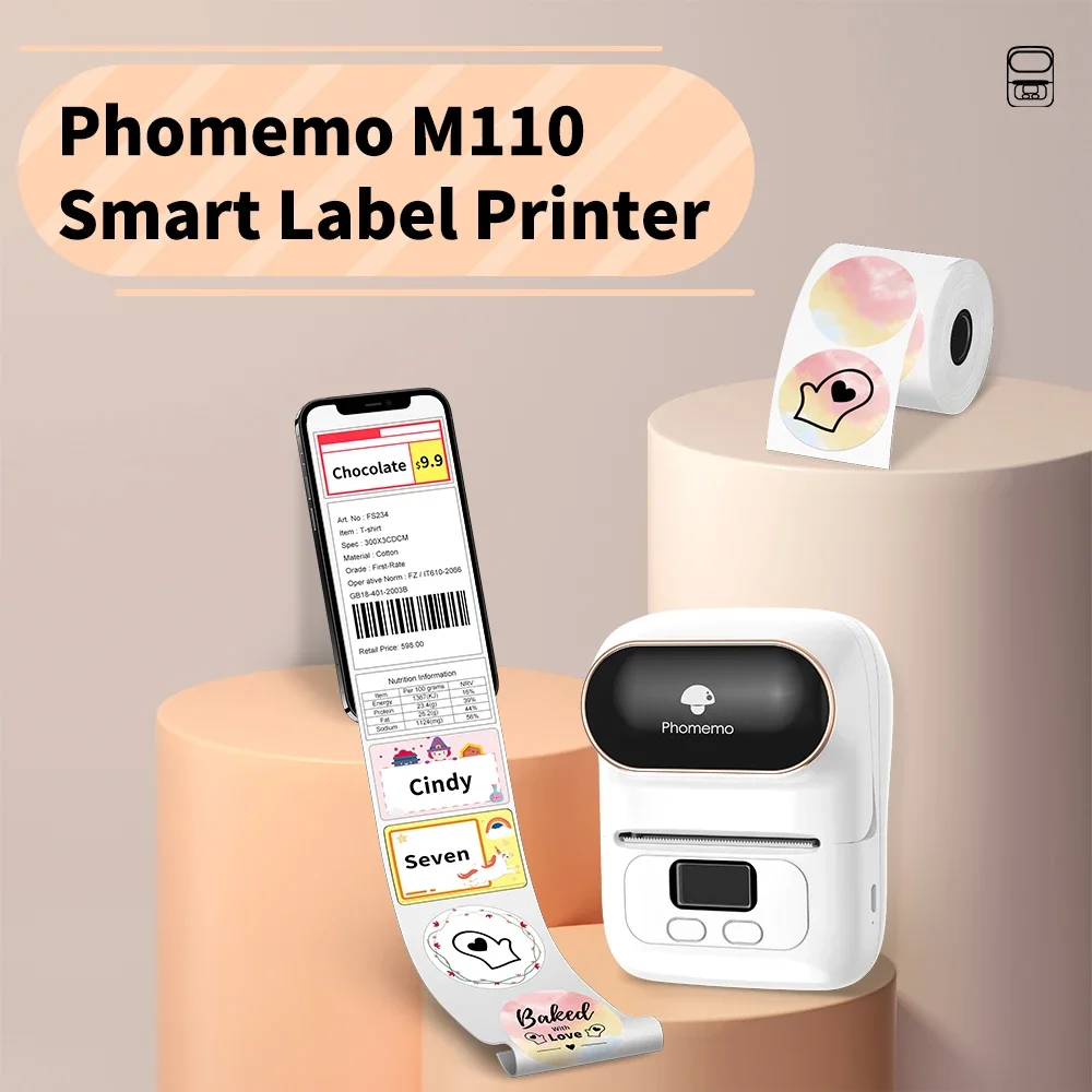 ミニポータブルサーマルラベルプリンター,m110,バーコード - Commercial Shirt Printing Machine のレビューと価格