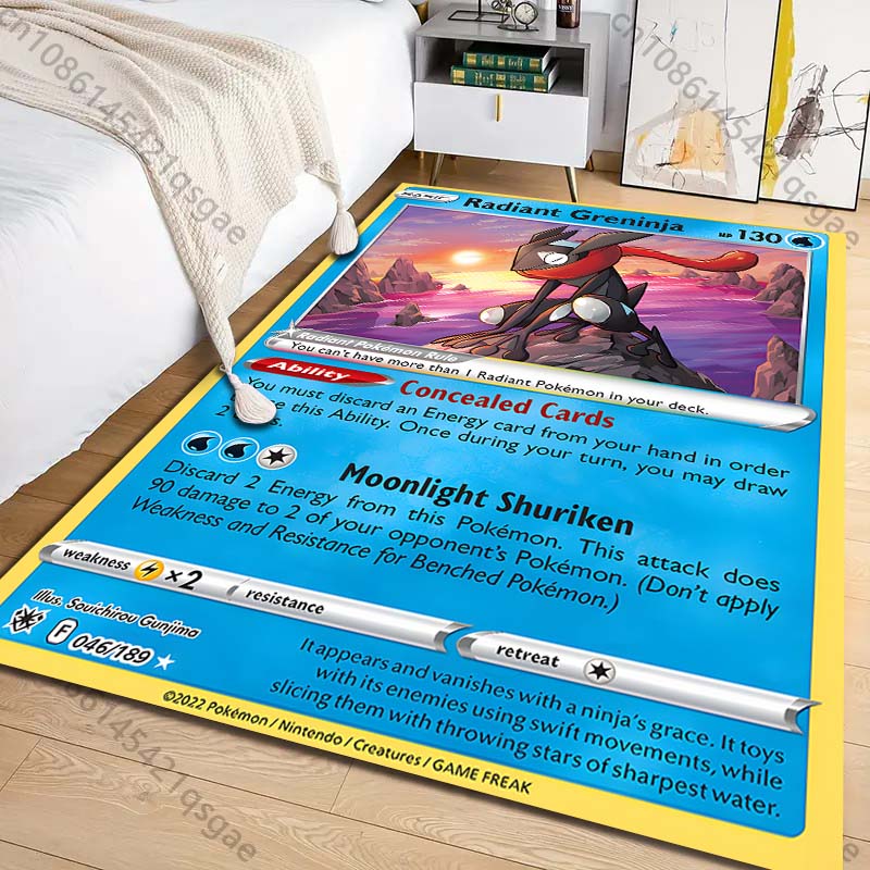 1PC ポケモングレンニンジャカードプリントカーペットリビン - Commercial Printing Format のレビューと価格