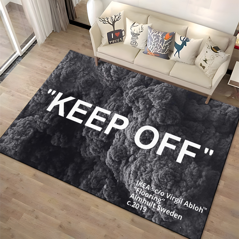 3Dプリント大型カーペット「Keep Off」エリアラグ、家 - Commercial Printing Format のレビューと価格