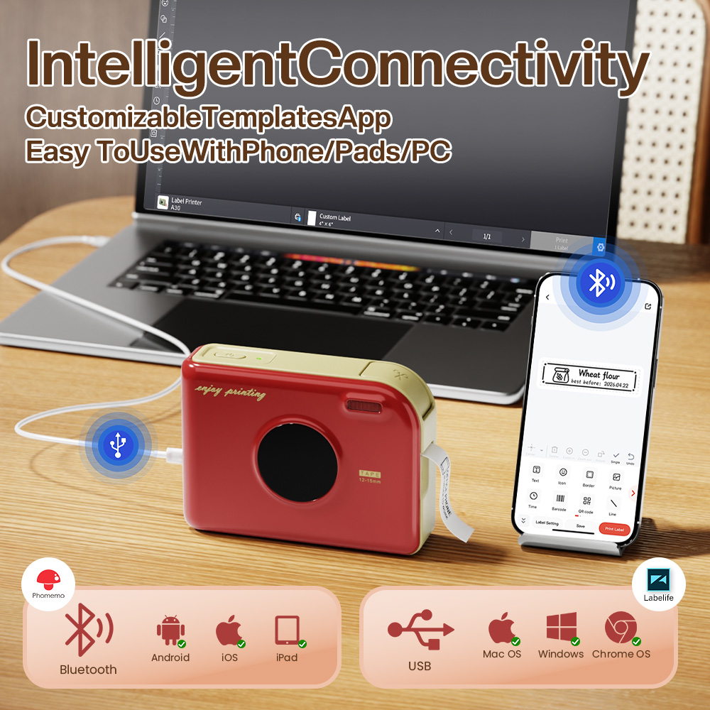 Phomemo A30 ラベルプリンター ミニプリンター ワ - Commercial Photo Printer のレビューと価格