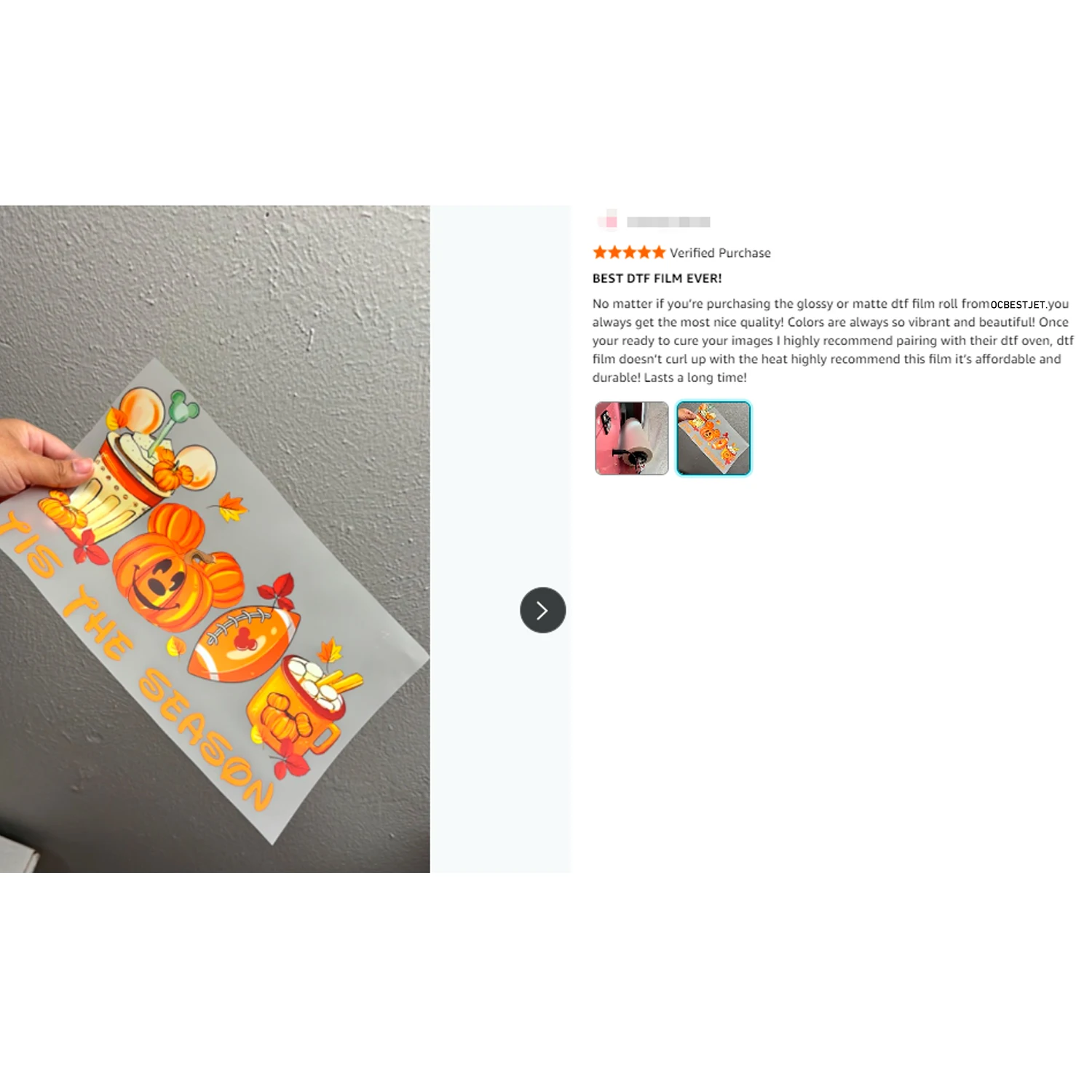 DTFフィルムロール 33cm 100m DTF ダイレクト - Dtf Hot Peel Film のレビューと価格