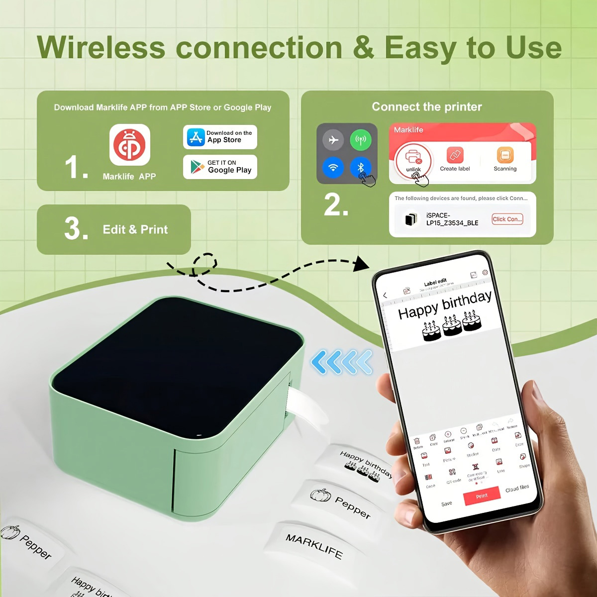 Marklife P15 ラベルプリンターポータブルサーマル - Commercial Printing Network のレビューと価格