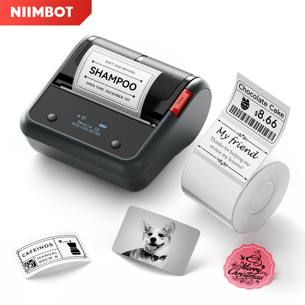 Niimbot B3S ワイヤレスラベルプリンター 3 イン - Commercial Label Printing Machine のレビューと価格