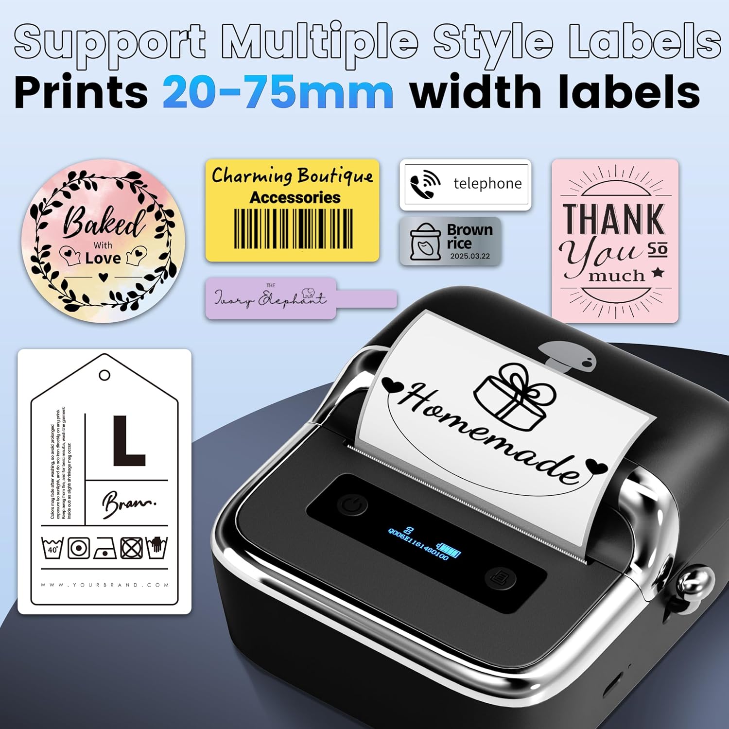 Phomemo M250ラベルプリンター 75mm 感熱式ラ - Commercial Shirt Printing Machine のレビューと価格