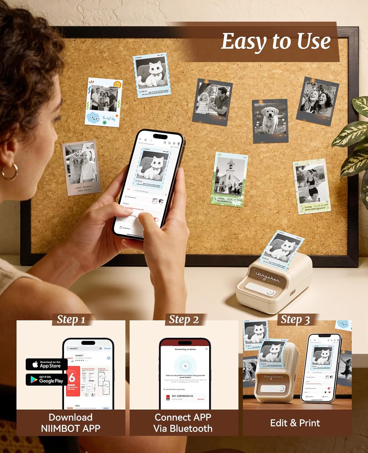 300DPI ワイヤレス Niimbot B21 Pro ラ - Commercial Photo Printer のレビューと価格