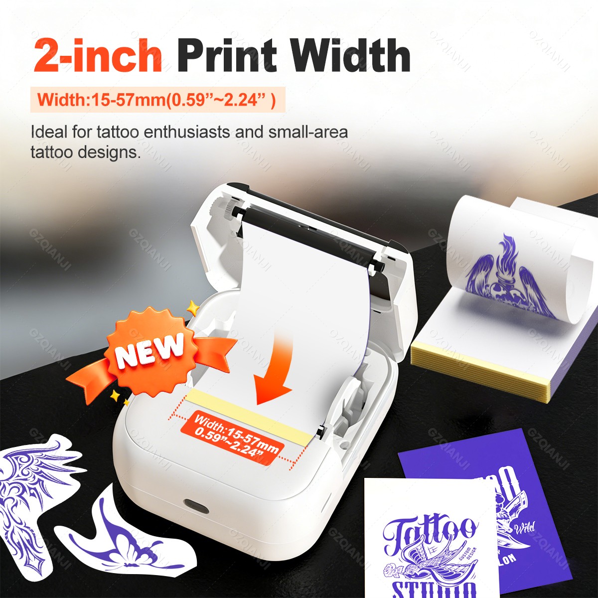 ミニサーマルプリンター 57mm ワイヤレスポケットタトゥー - Commercial Printing Network のレビューと価格