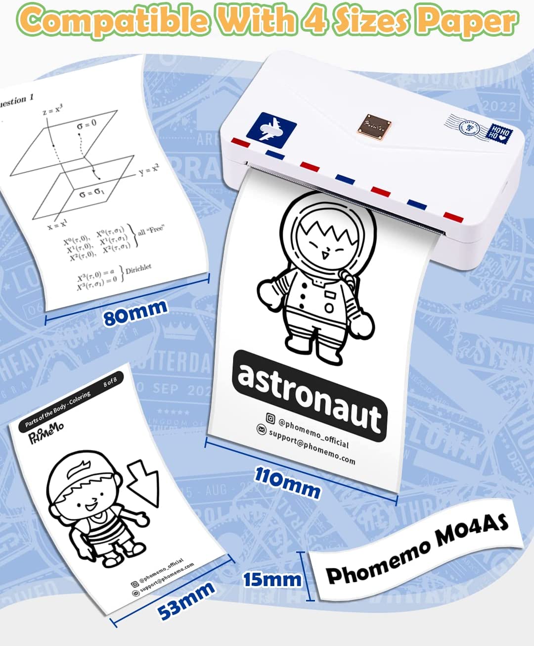 Phomemo-M04ASポータブルサーマルワイヤレスフォト - Commercial Photo Printer のレビューと価格