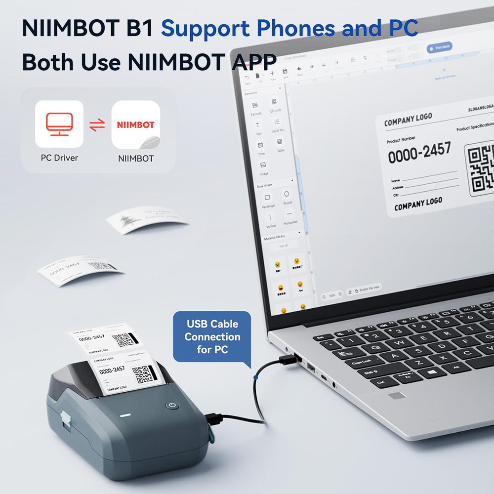 NIIMBOT B1 ポータブルサーマルプリンター 2インチ - Commercial Printing Network のレビューと価格