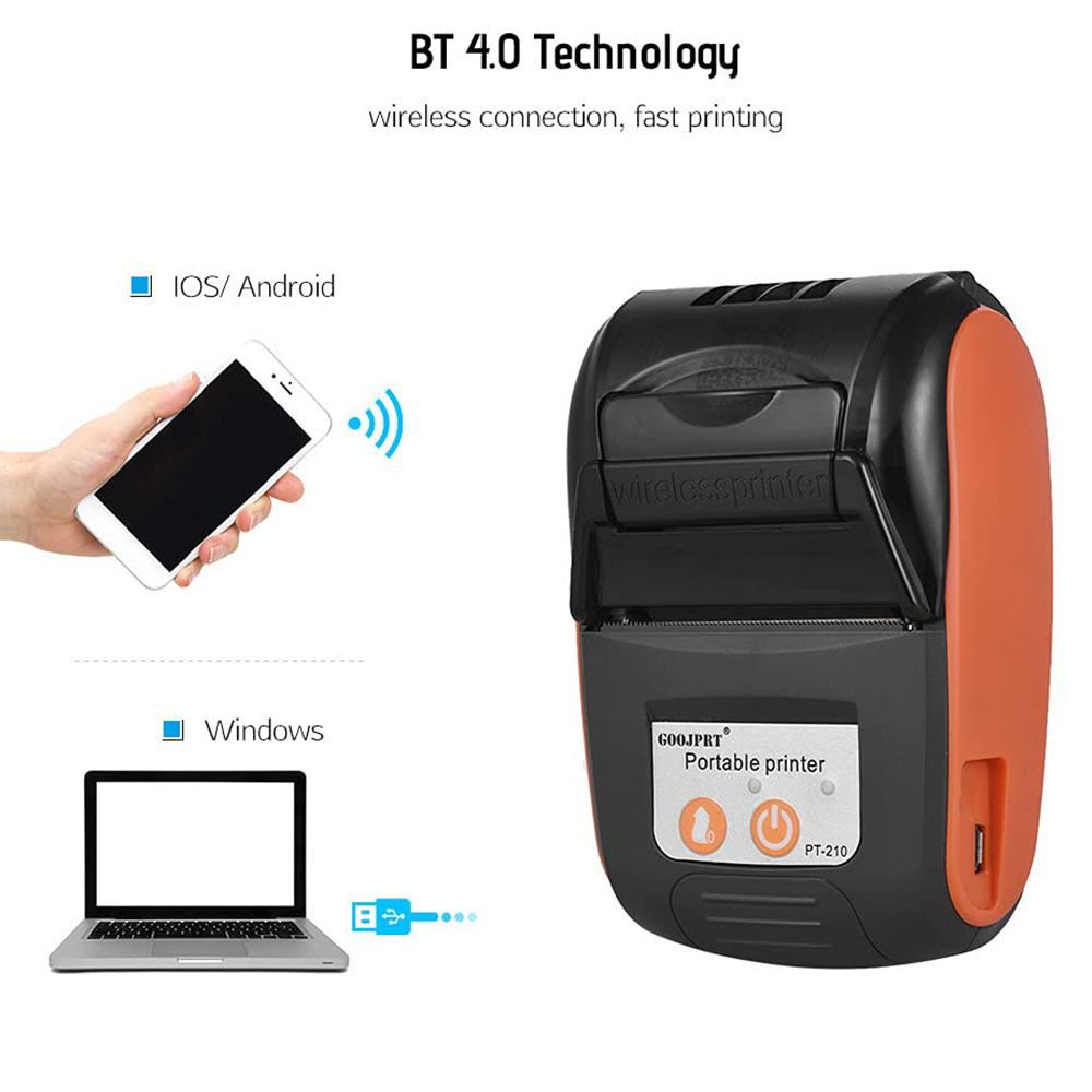 ミニポータブルサーマルレシート POS プリンタワイヤレス  - Commercial Label Printing Machine のレビューと価格